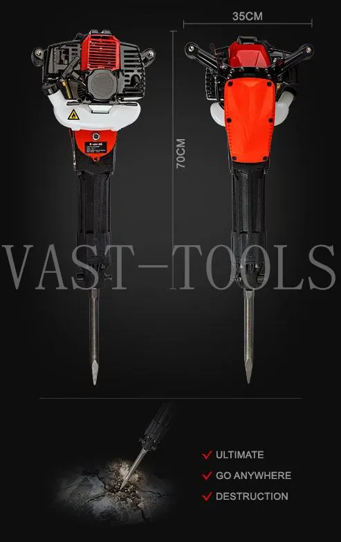 1.95kw 52cc Gasoline Hammer Drill