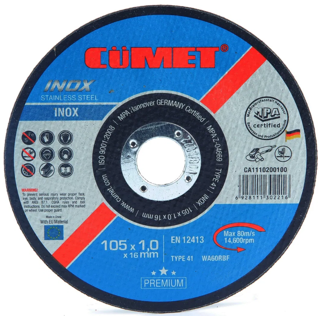 4" Cutting Disc for Inox Metal Steel Abrasive