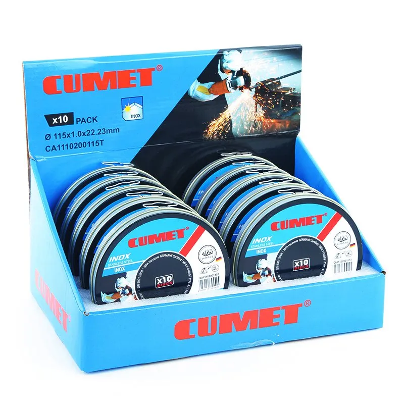 4" Flat Cutting Wheel for Inox in Metal Tin