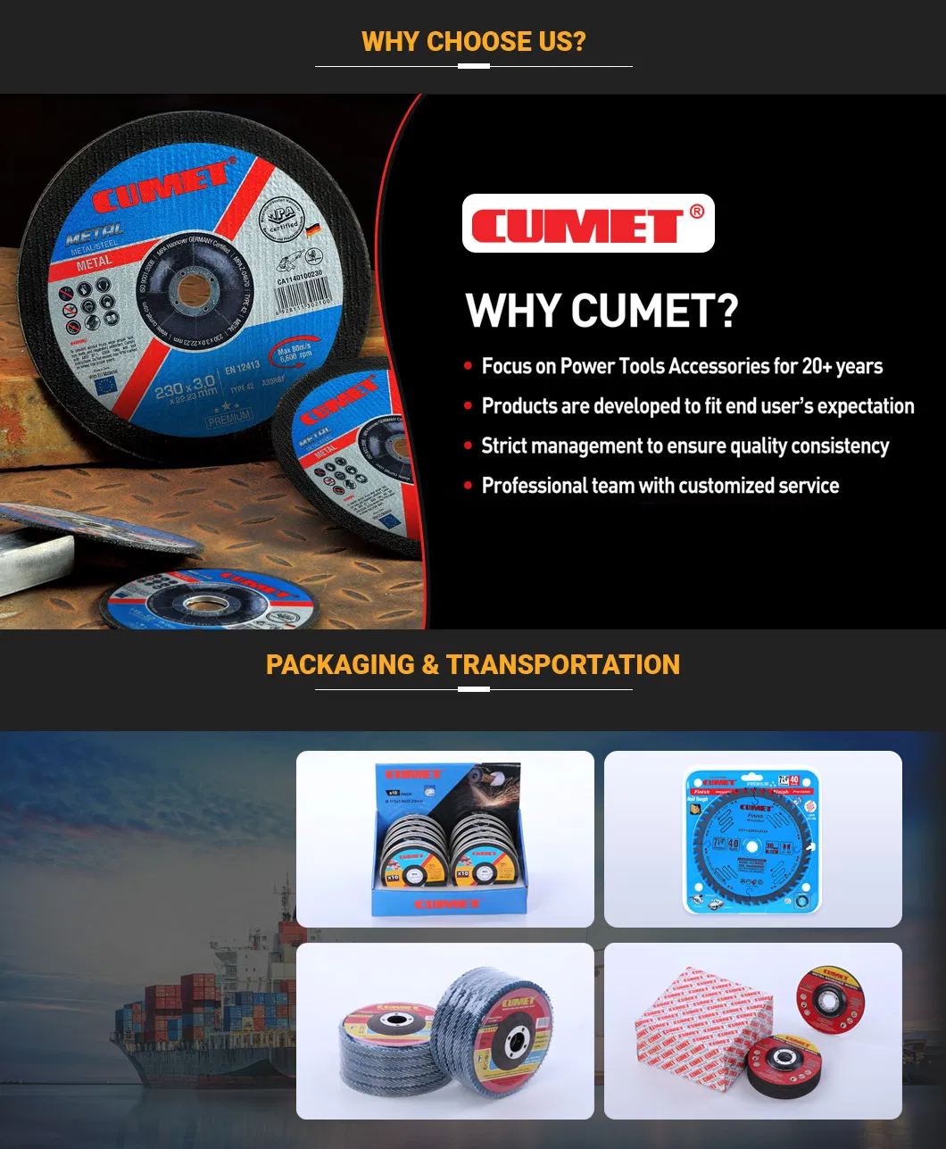 4" Flat Cutting Wheel for Inox in Metal Tin