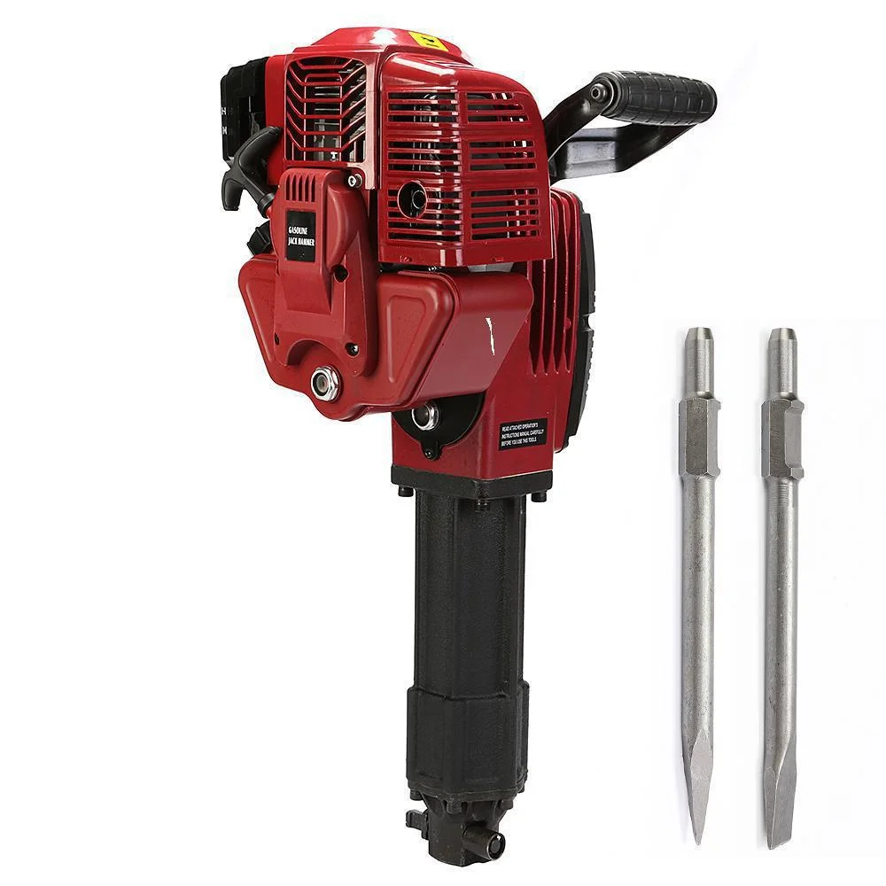 52cc Gas Concrete Hammer Drill Impact Breaker Breaker Gasoline Picks Stone Breaker Pickaxe