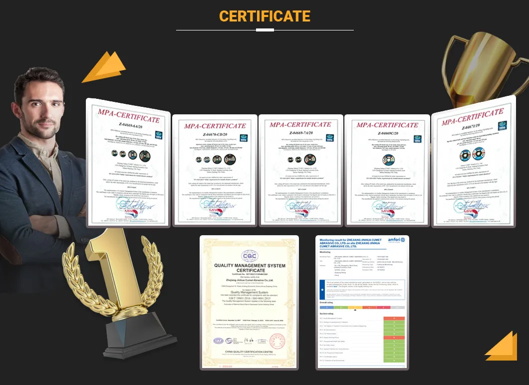 7′ ′ 180mm Grit 60 Flap Disc for Metal Stainless Steel with Aluminum Oxide Zirconia Ceramic