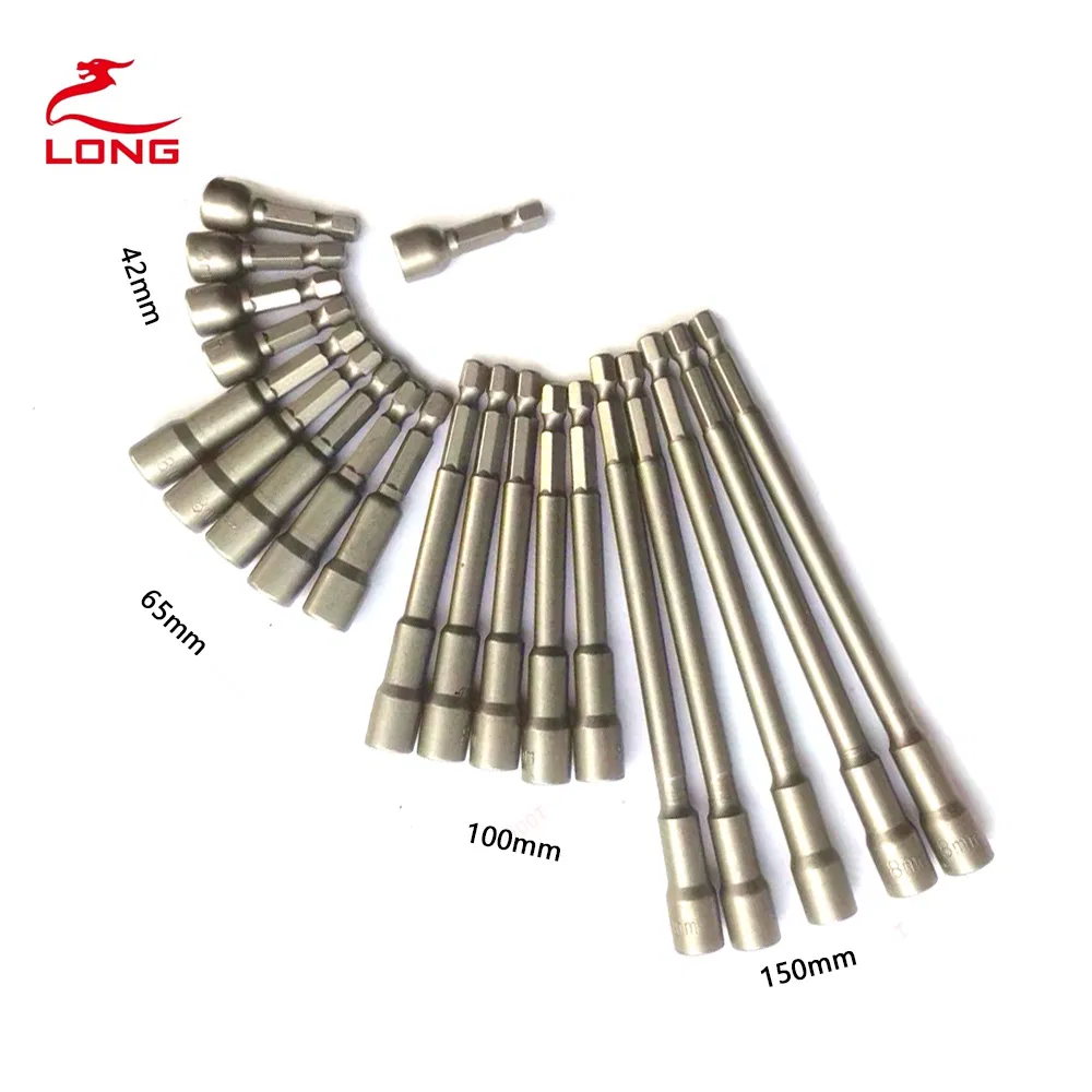 80mm 10mm Deep Hole Runner Socket Driver Sleeves Nut Setter Without Magnetic