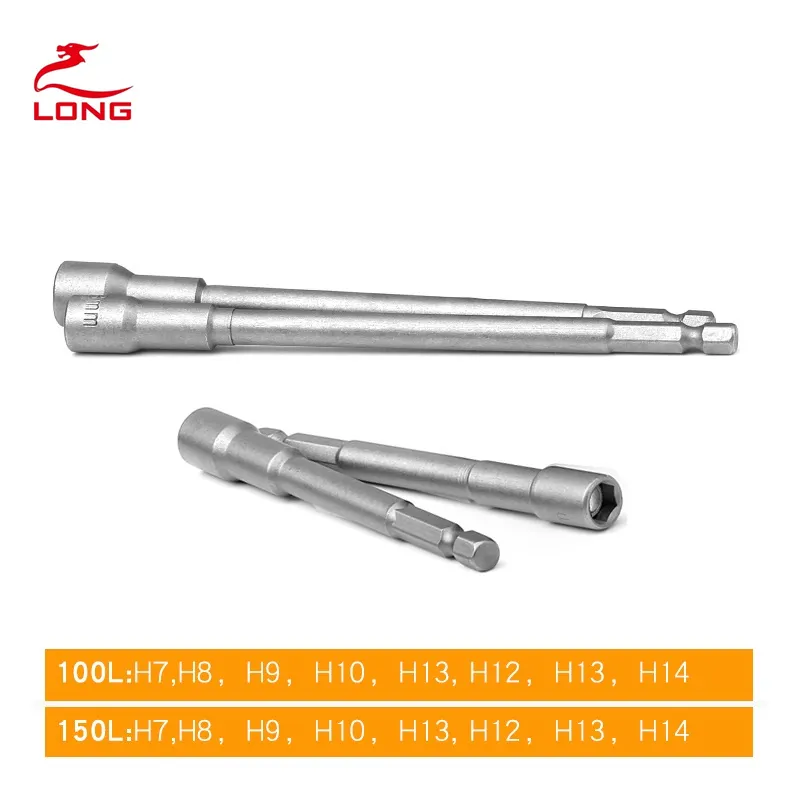 80mm 10mm Deep Hole Runner Socket Driver Sleeves Nut Setter Without Magnetic