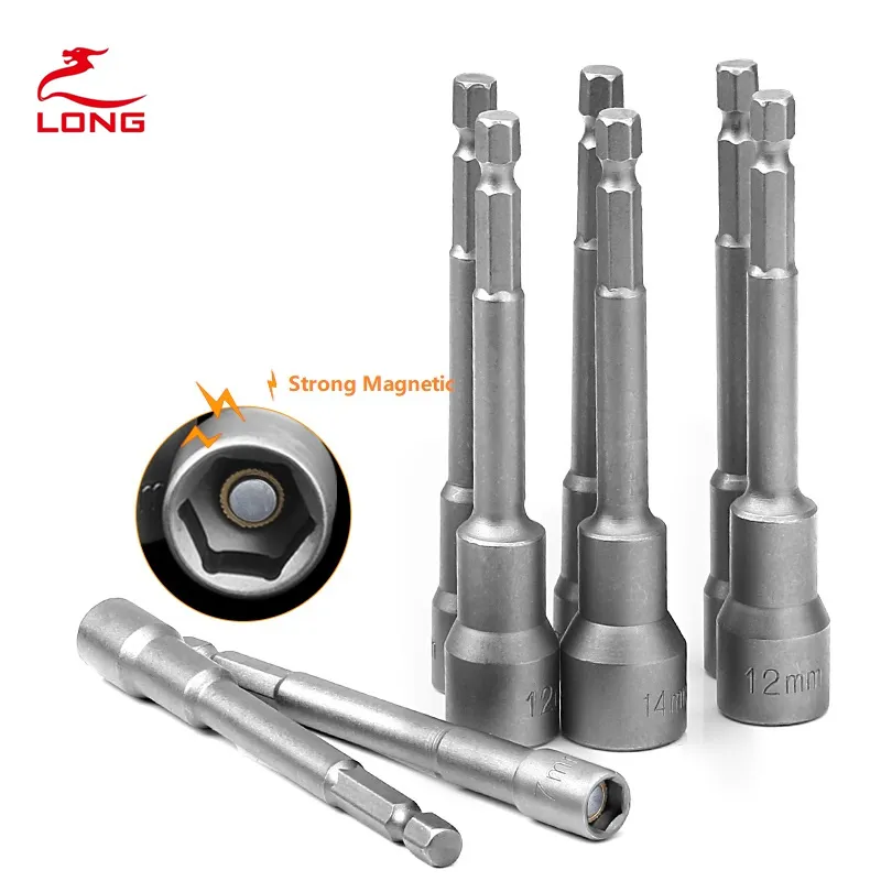 80mm 10mm Deep Hole Runner Socket Driver Sleeves Nut Setter Without Magnetic