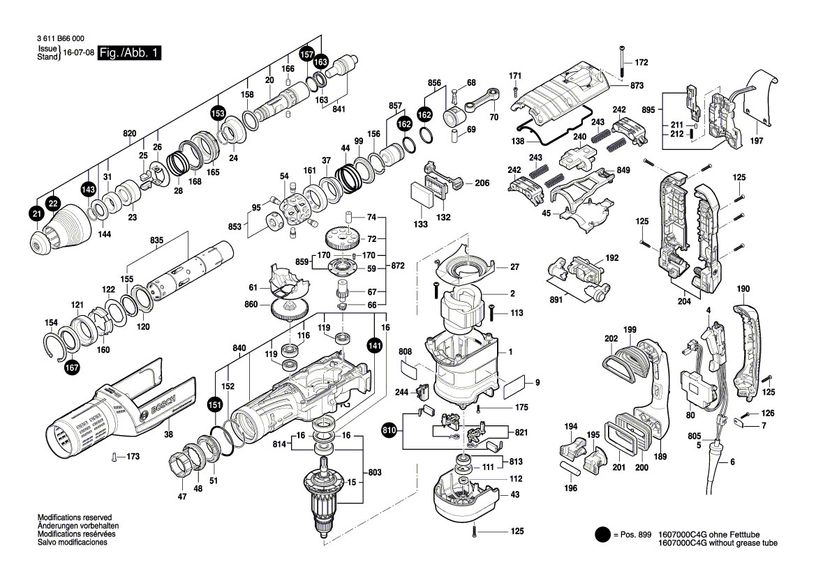 Aftermarket Gbh 12-52DV Rotary Hammer Spare Part Tool Holder 1618597105