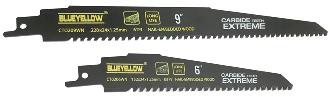 Carbide Tipped Sabre Saw Blades for Cutting Nails in Wood