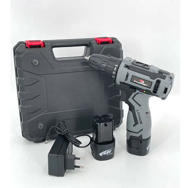 Cg-2002grey Double Speed 12V 16.8V 21V Li-on Lithium Battery Professional Manufacturer Hand Rechargeable Forward and Reverse Impact Cordless Drill
