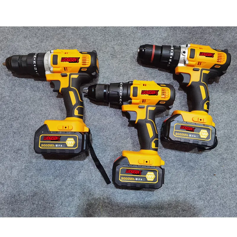 Electric Cordless Wireless Lithium Li-ion Battery Impact Driver Compact Compatible Multiple Function Liitiumpuur Speed Adjustable Hammer Power Tool Hand Drill
