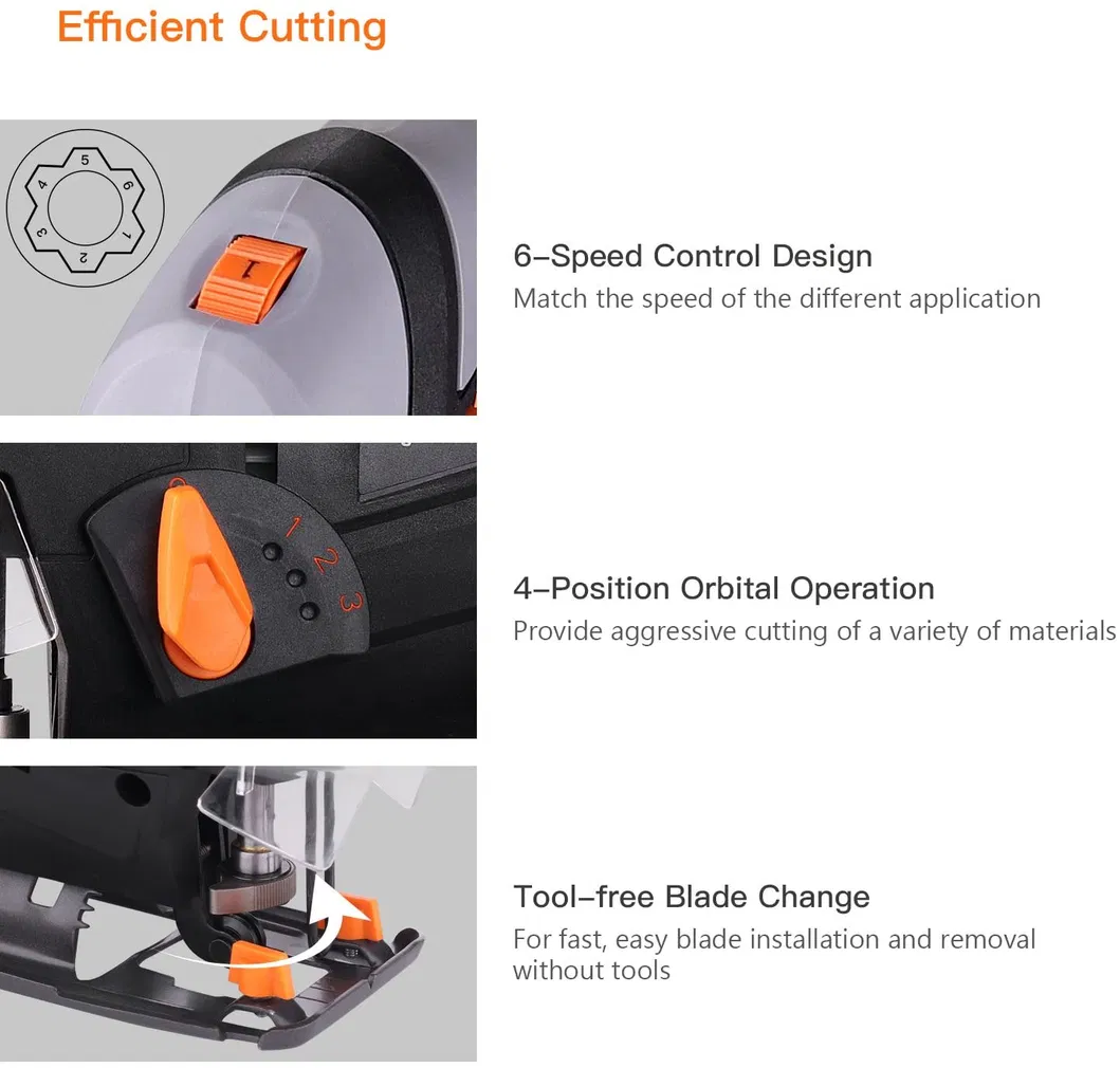 Electric Jigsaw 600W with Different Variable Speed Settings