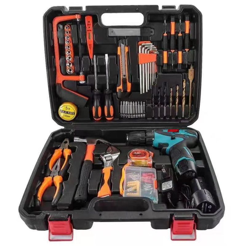 Electric Lithium Battery Wireless Li-ion Cordless Impact Compact Driver Compatible Multiple Function Bohrer Speed Adjustable Hammer Handle Tool Power Drill