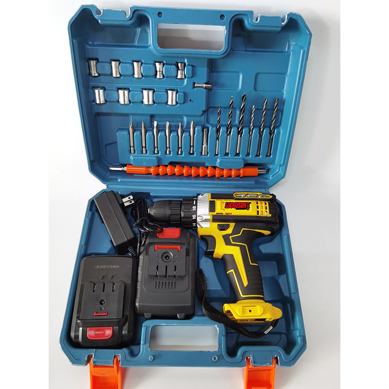 Electric Lithium Battery Wireless Li-ion Cordless Impact Compact Driver Compatible Multiple Function Bohrer Speed Adjustable Hammer Handle Tool Power Drill