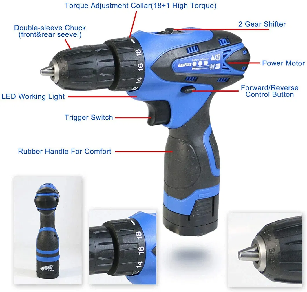 Lithium Ion Power Tool Speed Drill Driver