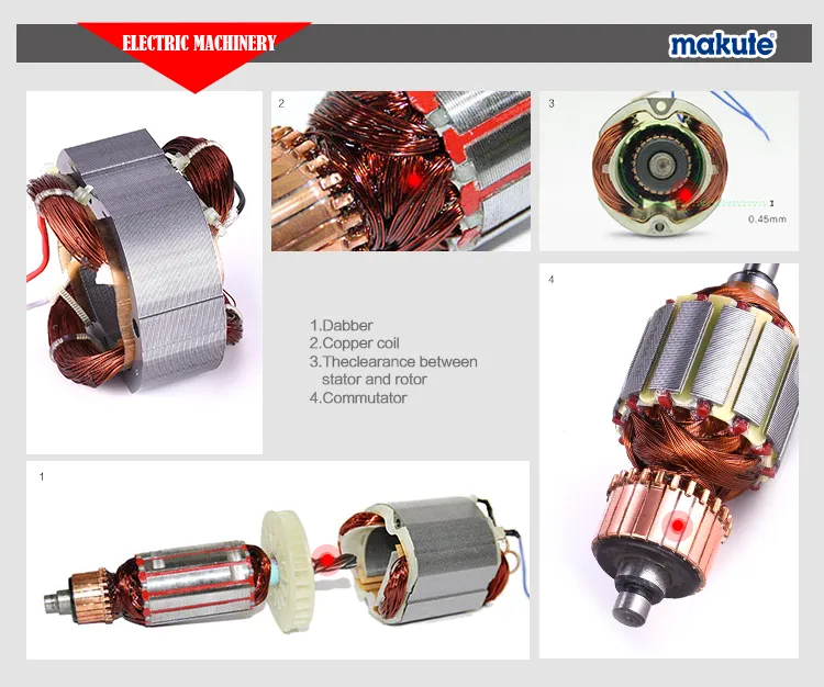 Makute 260W 6.5mm Electric Drill with Colour Box Packing (ED001)