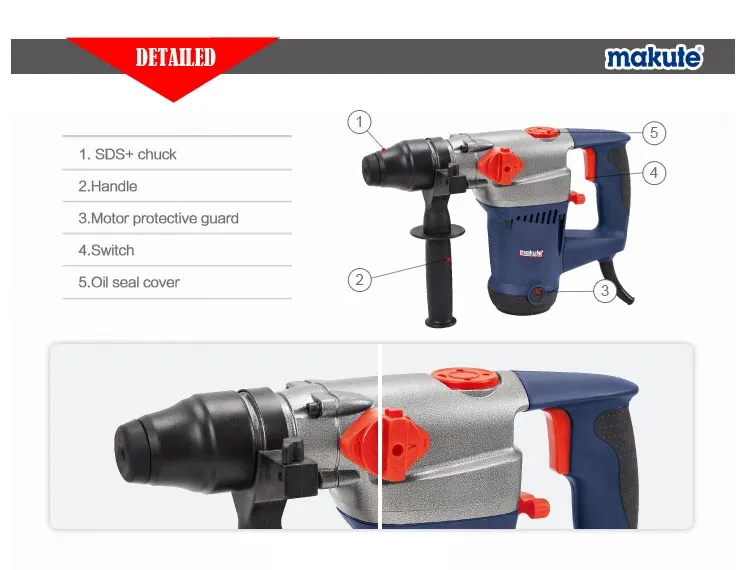 Makute Construction Tool Electric Hammer Drill Machine