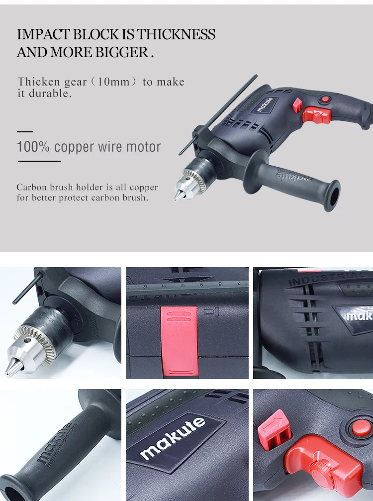 Makute Power Tools 13mm Key Chuck 610W Electric Impact Drill