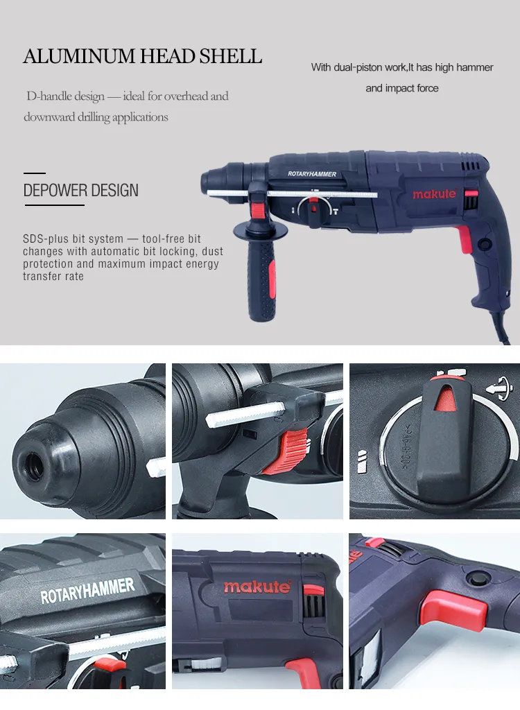 Manual Rock Hammer Drill 26mm with Plastic Box Packing
