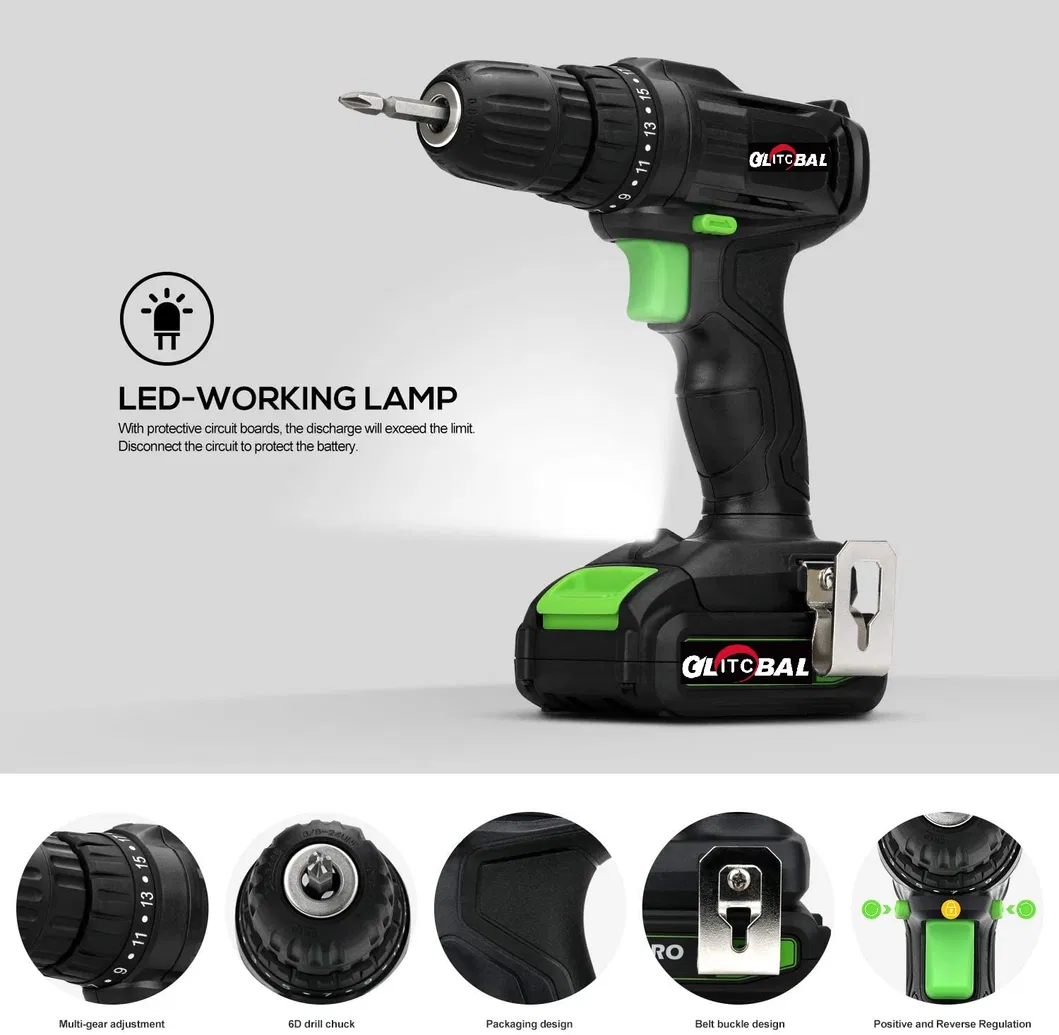 Max Torque Greenline Lithium-Ion Battery Cordless/Electric Impact Drill/Screwdriver-Power Tools