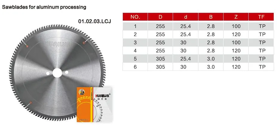 Tct Carbide Tipped Saw Blade for Aluminum Processing