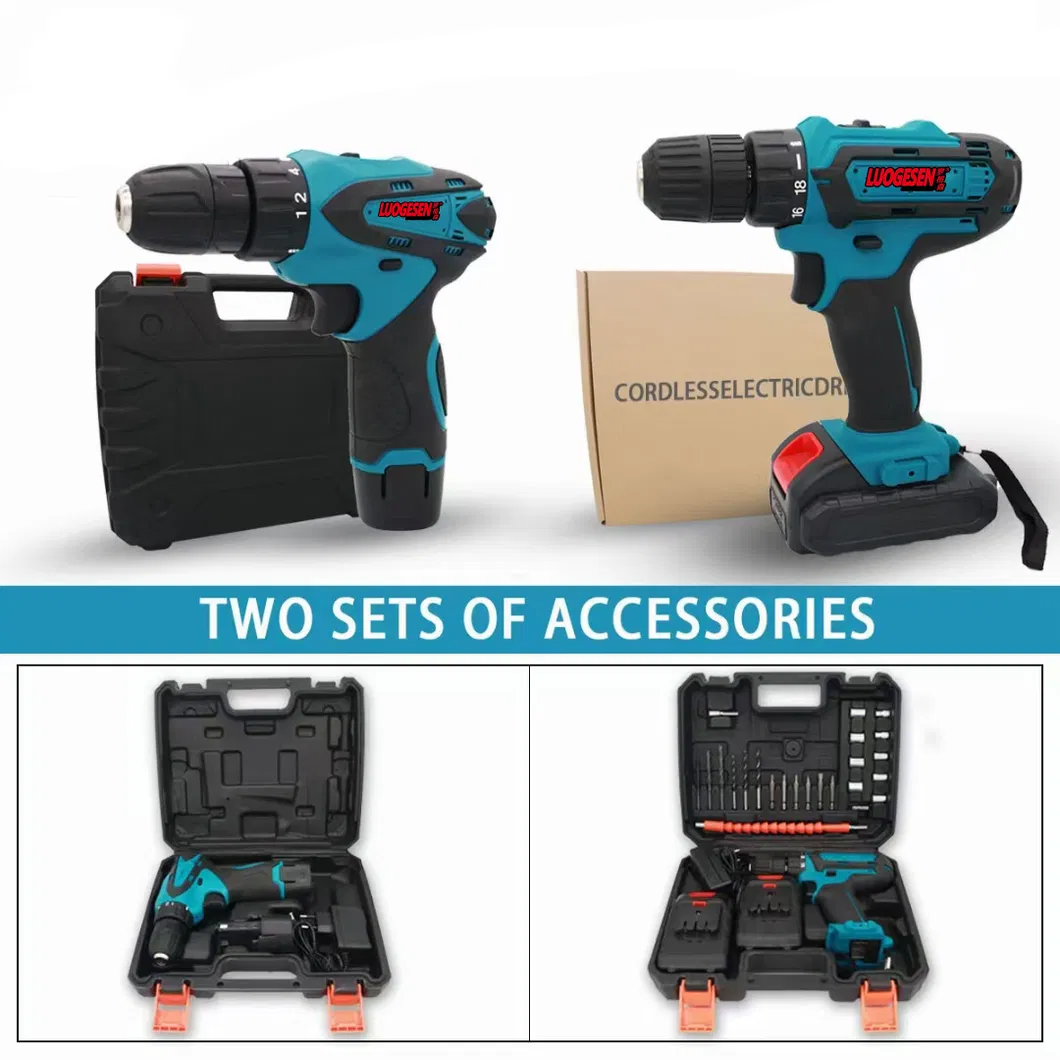 Wireless Electric Driver Lityum Qazma Compact Impact Battery Cordless Li-ion Lithium Compatible Multiple Function Hammer Handle Power Tool Drill