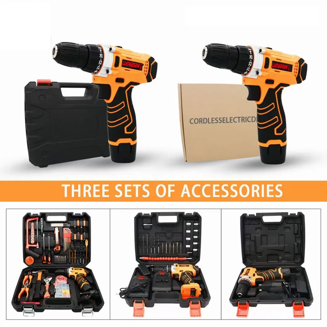 Wireless Electric Driver Lityum Qazma Compact Impact Battery Cordless Li-ion Lithium Compatible Multiple Function Hammer Handle Power Tool Drill