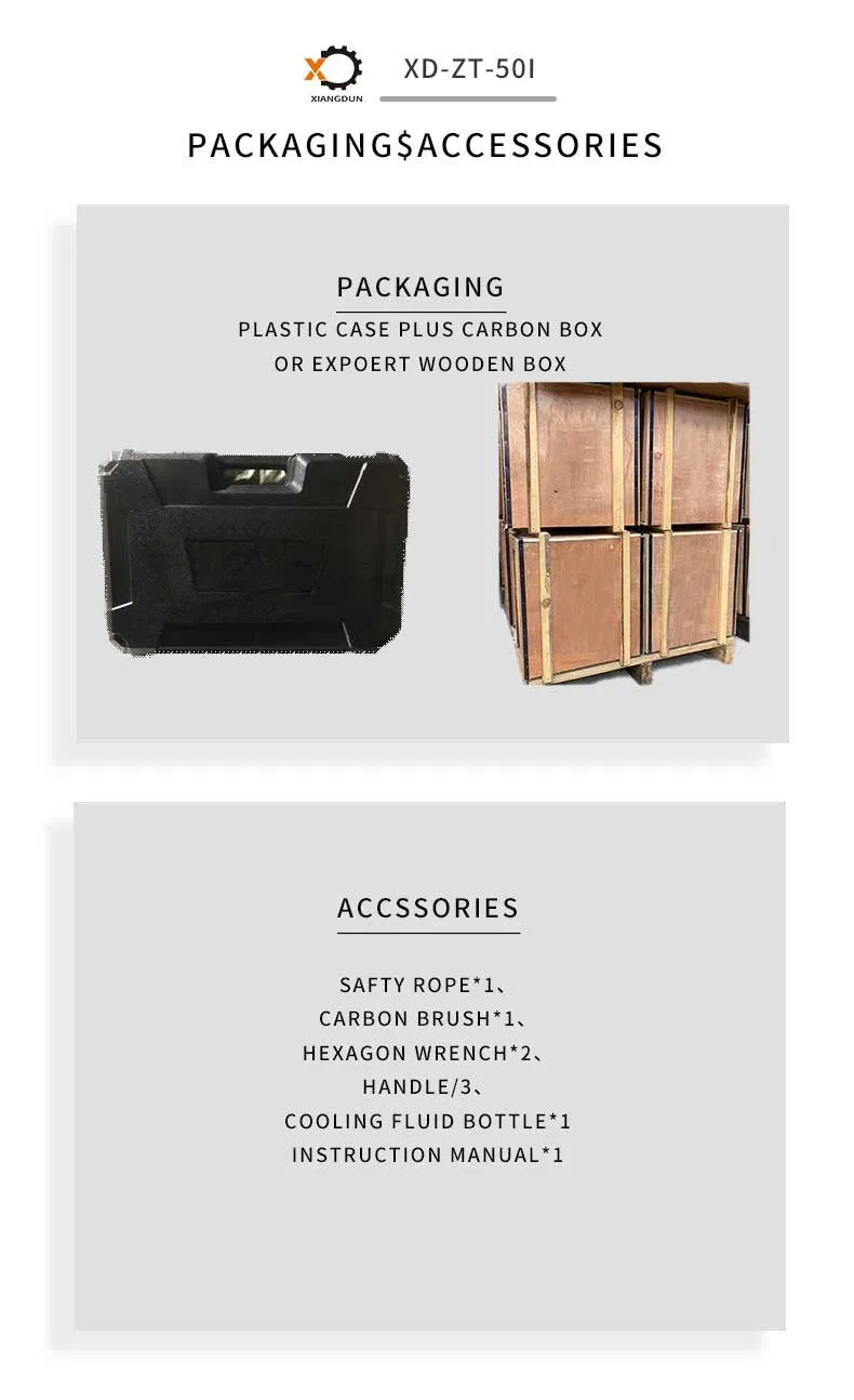 Xd-Zt-50I Rated-Based Mag Core Drill 1500W/50mm Dia/70mm Cutting Depth Magnetic Drill