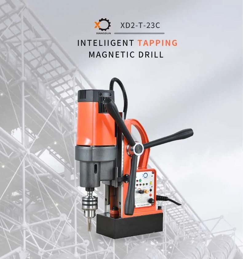 Xd2-T-23c Portable Electric Stepless Speed 100-690rpm 1400W Tapping Magnetic Drill