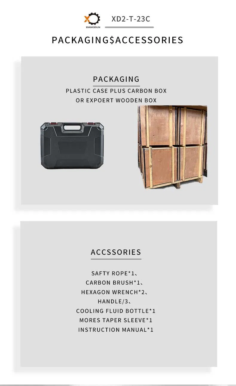 Xd2-T-23c Portable Electric Stepless Speed 100-690rpm 1400W Tapping Magnetic Drill